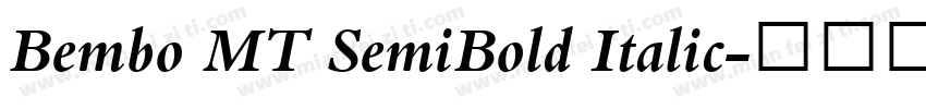 Bembo MT SemiBold Italic字体转换